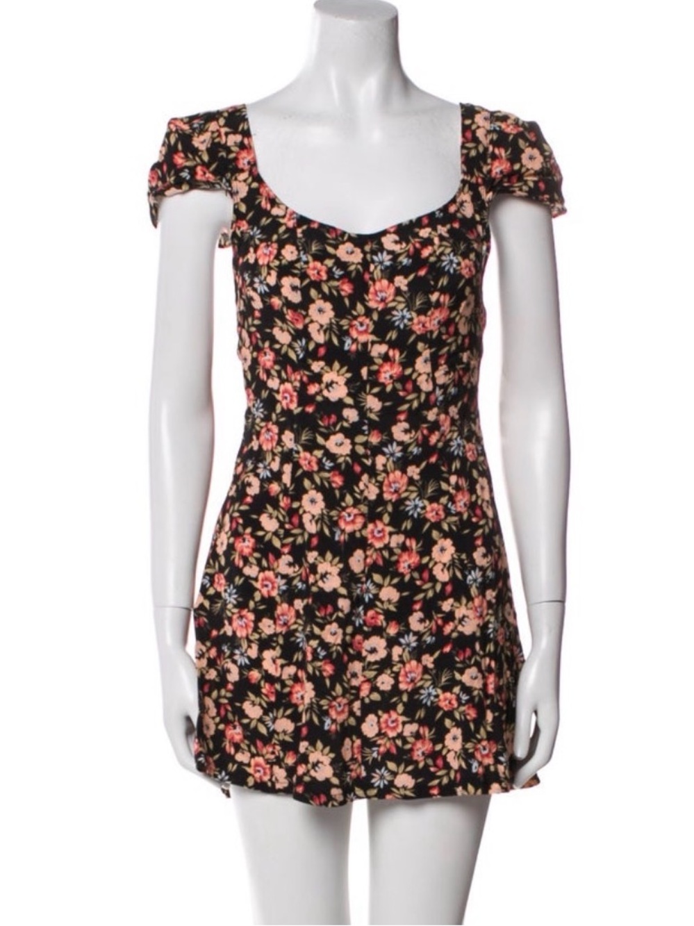 Reformation - floral mini dress - black - XS